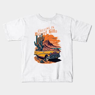 Chilling in Desert Hills vintage style Kids T-Shirt